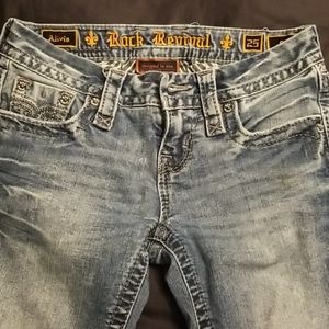 ROCK REVIVAL ALIVIA SKINNY JEANS 25